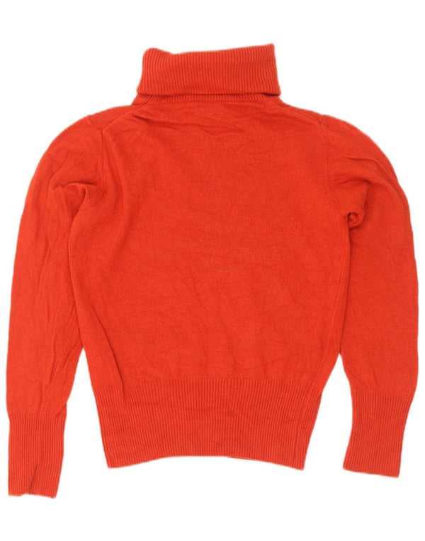 Avirex Womens Roll Neck Jumper Sweater UK 10 Small Red Wool