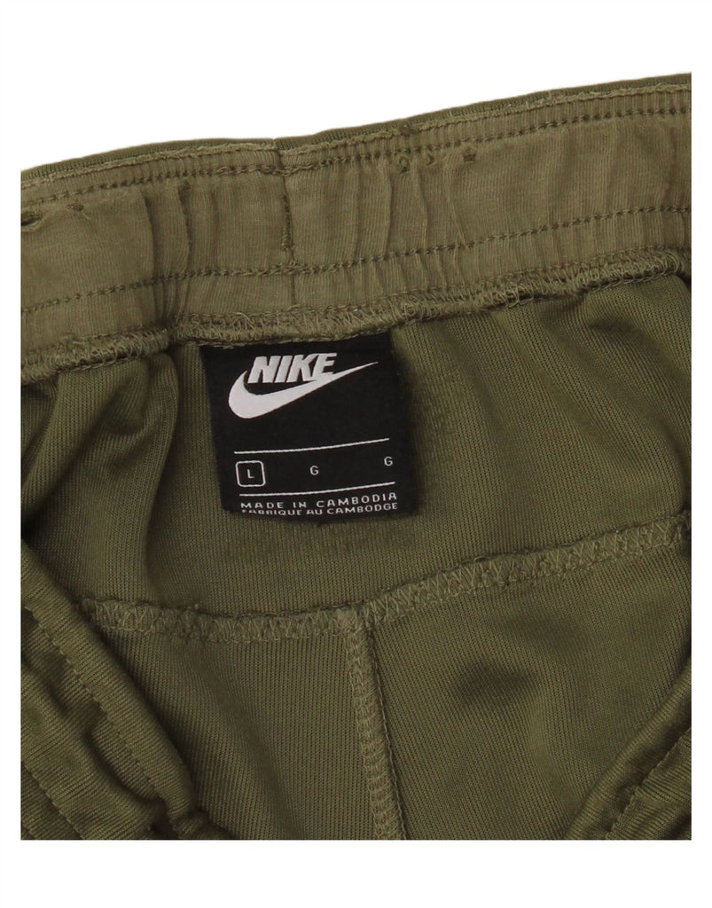 NIKE Mens Cargo Tracksuit Trousers Joggers Large  Khaki Colourblock Nylon Vintage Nike and Second-Hand Nike from Messina Hembry 