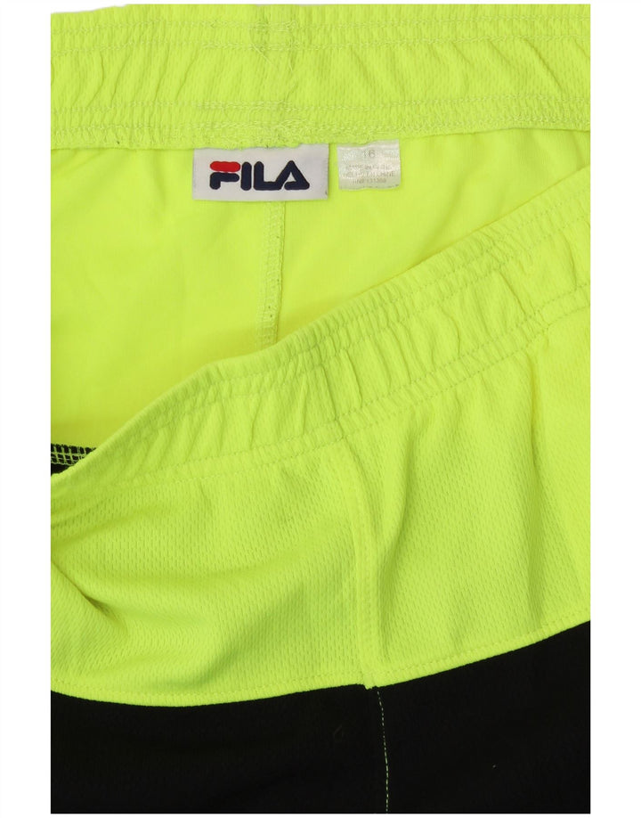 Fila Boys Sport Shorts 15-16 Years  Black Colourblock Polyester