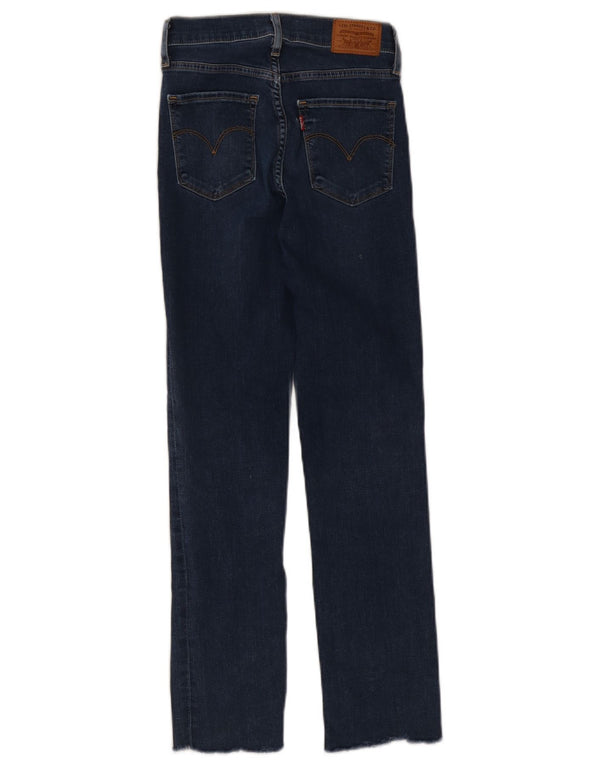 Levi's Womens 724 High Rise Straight Jeans W24 L26 Blue Cotton