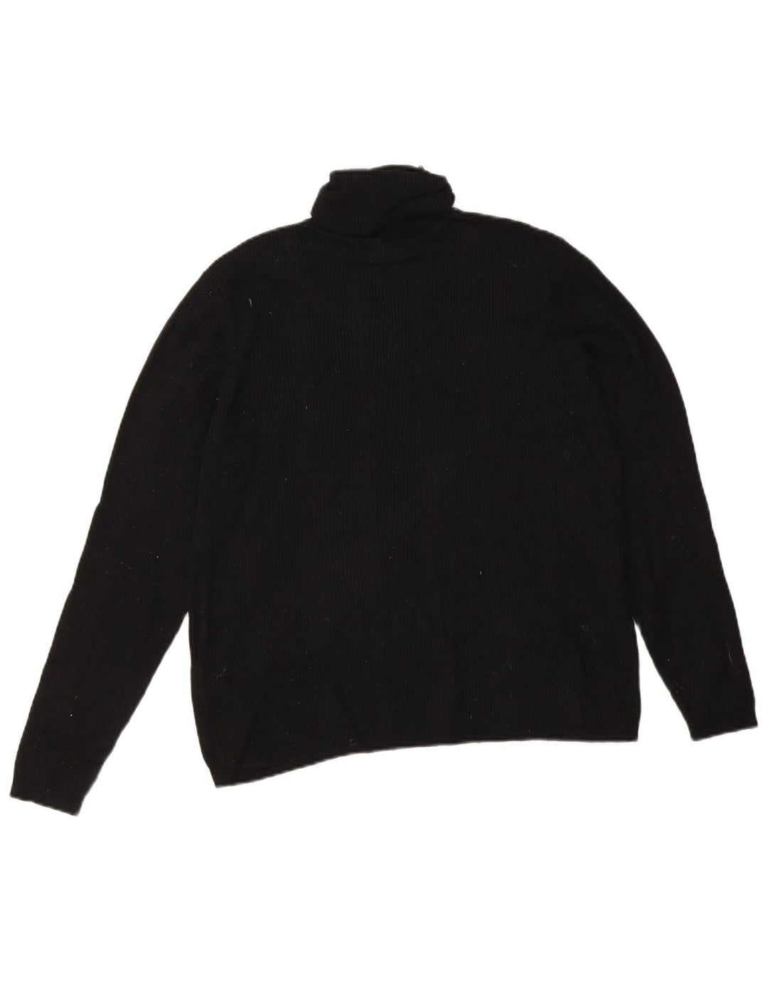 Marks & Spencer Womens Roll Neck Jumper Sweater UK 16 Large  Black Viscose