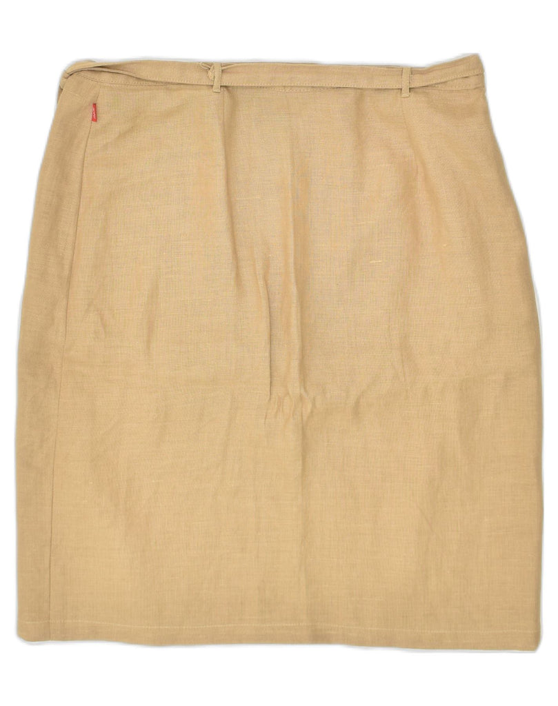 JACKPOT BY CARLI GRY Womens Wrap Skirt US 3 Small W30  Beige Linen | Vintage Jackpot by Carli Gry | Thrift | Second-Hand Jackpot by Carli Gry | Used Clothing | Messina Hembry 