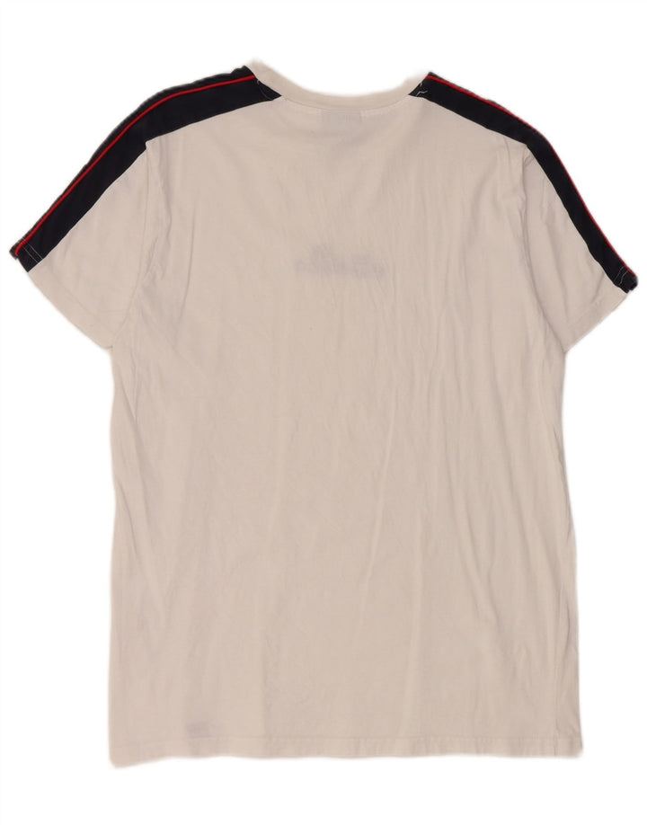 Ellesse Mens Graphic T-Shirt Top Small White Colourblock