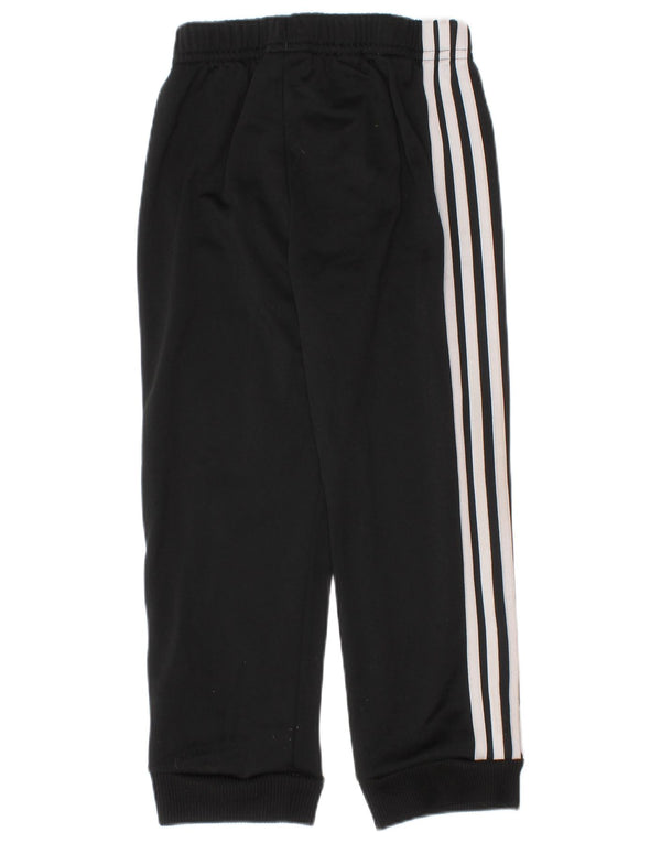 Adidas Boys Tracksuit Trousers Joggers 2-3 Years  Black Polyester