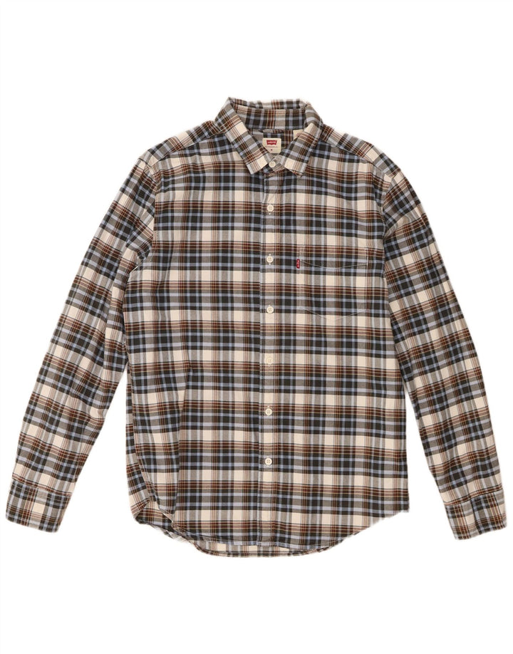 Levi's Mens Standard Fit Shirt Medium Multicoloured Check Cotton