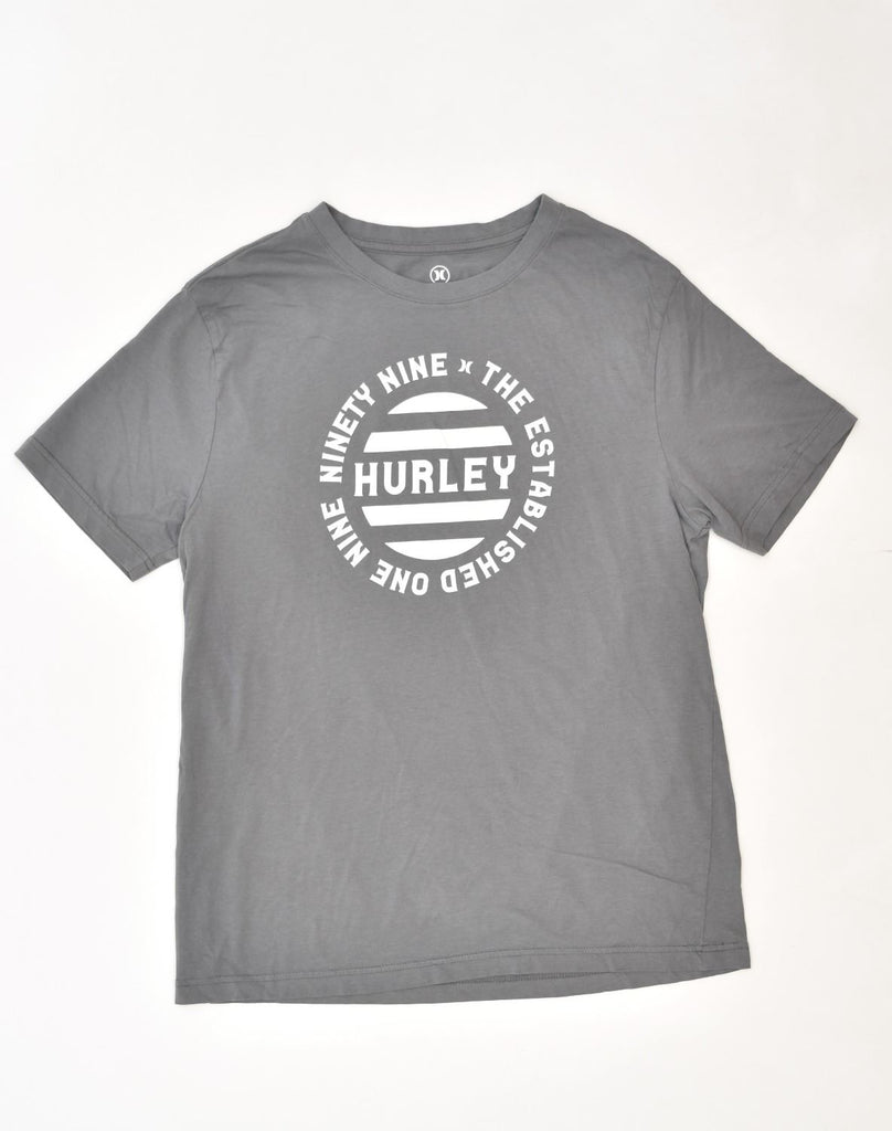 HURLEY Mens Graphic T-Shirt Top Medium Grey Cotton | Vintage Hurley | Thrift | Second-Hand Hurley | Used Clothing | Messina Hembry 