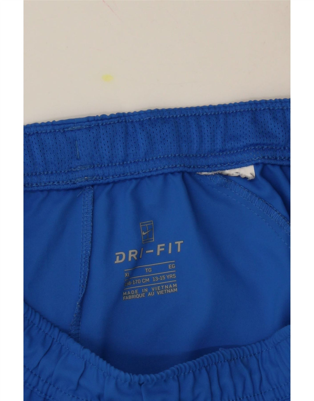 NIKE Boys Dri Fit Sport Shorts 13-14 Years XL Blue Polyester Vintage Nike and Second-Hand Nike from Messina Hembry 