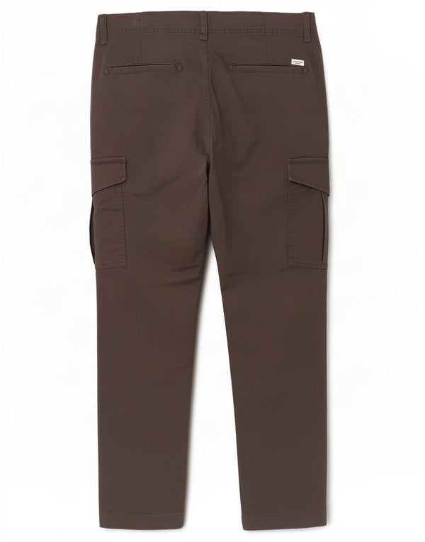 Jack & Jones Mens Slim Cargo Trousers W32 L32 Grey Cotton