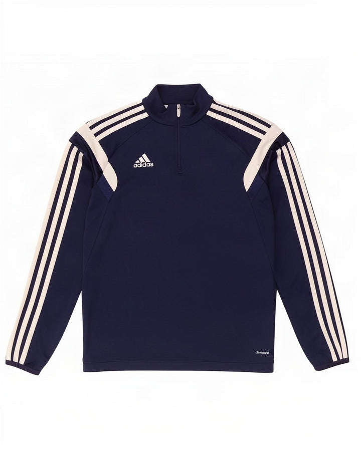 Adidas Boys Climacool Pullover Tracksuit Top 11-12 Years Large Navy Blue