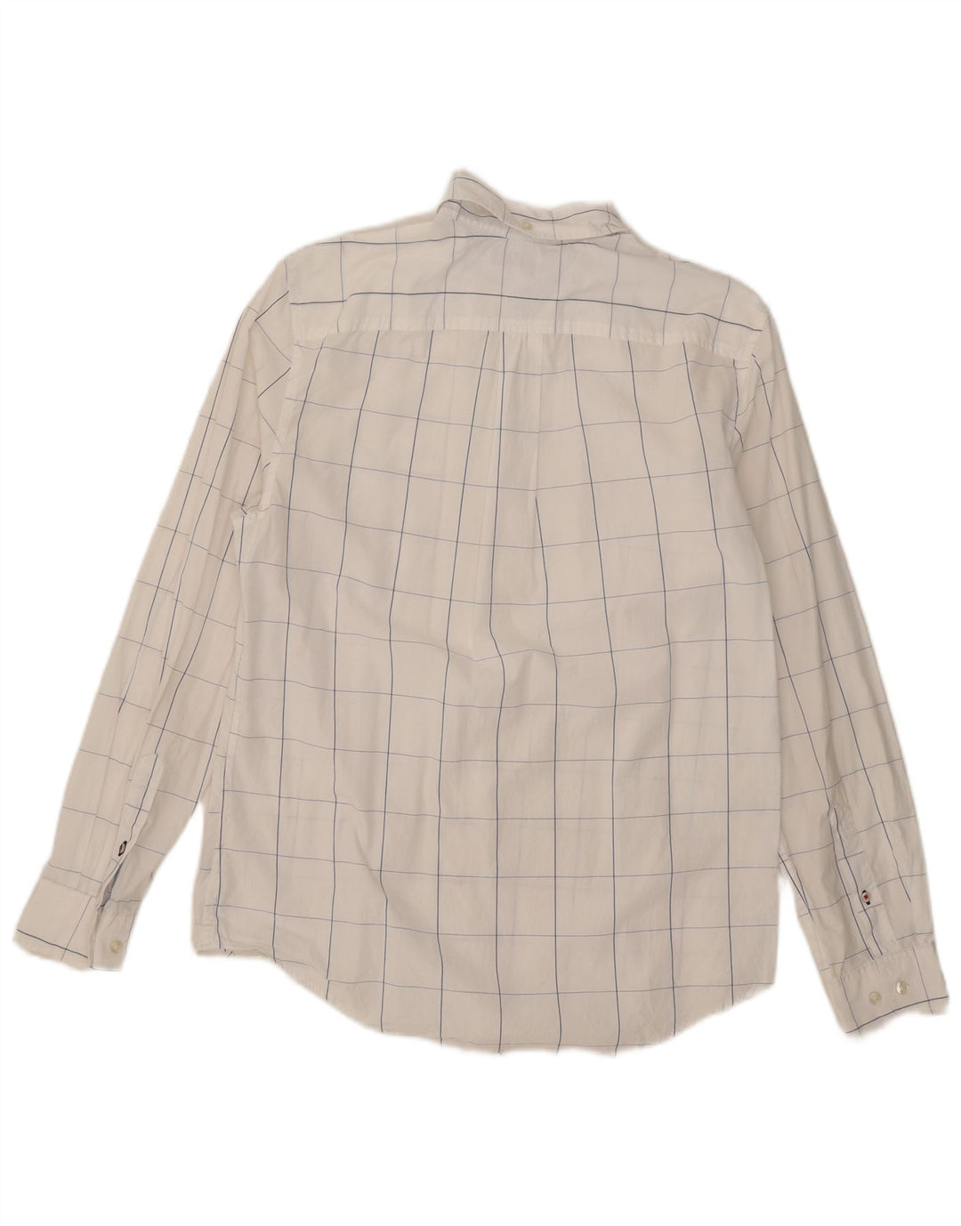Tommy Hilfiger Mens Shirt Medium White Check Cotton
