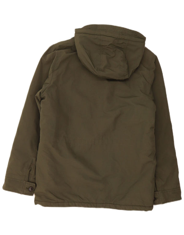 Abercrombie & Fitch Mens Hooded Windbreaker Jacket UK 38 Medium Khaki