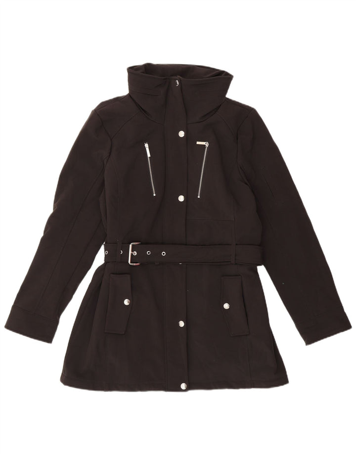 MICHAEL KORS Womens Utility Jacket UK 14 Large Black Polyester