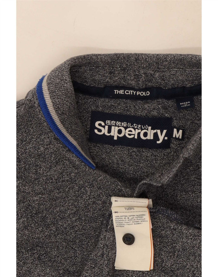 Superdry Mens Polo Shirt Medium Navy Blue Cotton