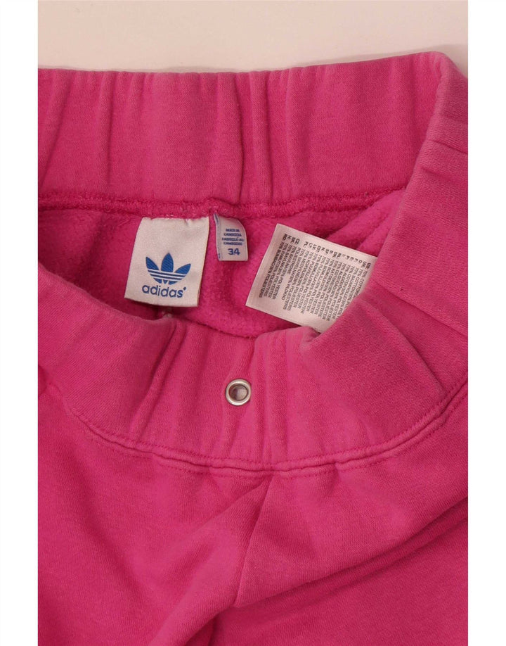 Adidas Womens Tracksuit Trousers EU 34 Small Pink Cotton