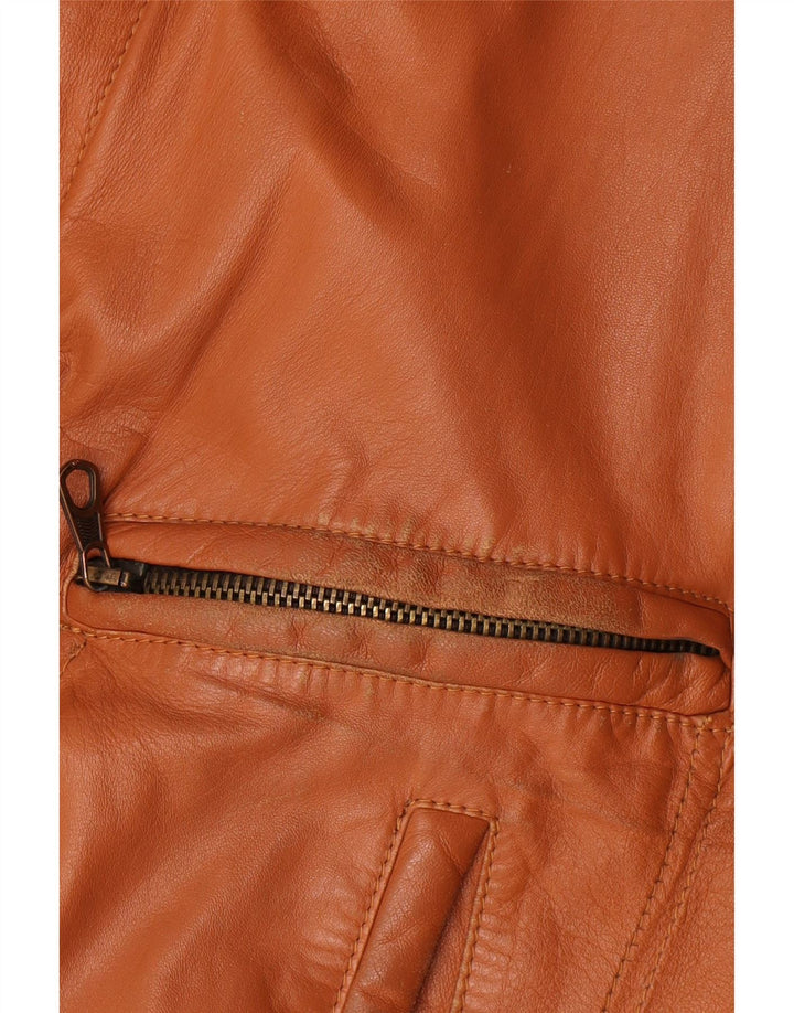 Vintage Mens Leather Jacket UK 40 Large Brown