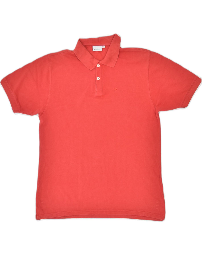 DIADORA Mens Polo Shirt Medium Red Cotton | Vintage | Thrift | Second-Hand | Used Clothing | Messina Hembry 