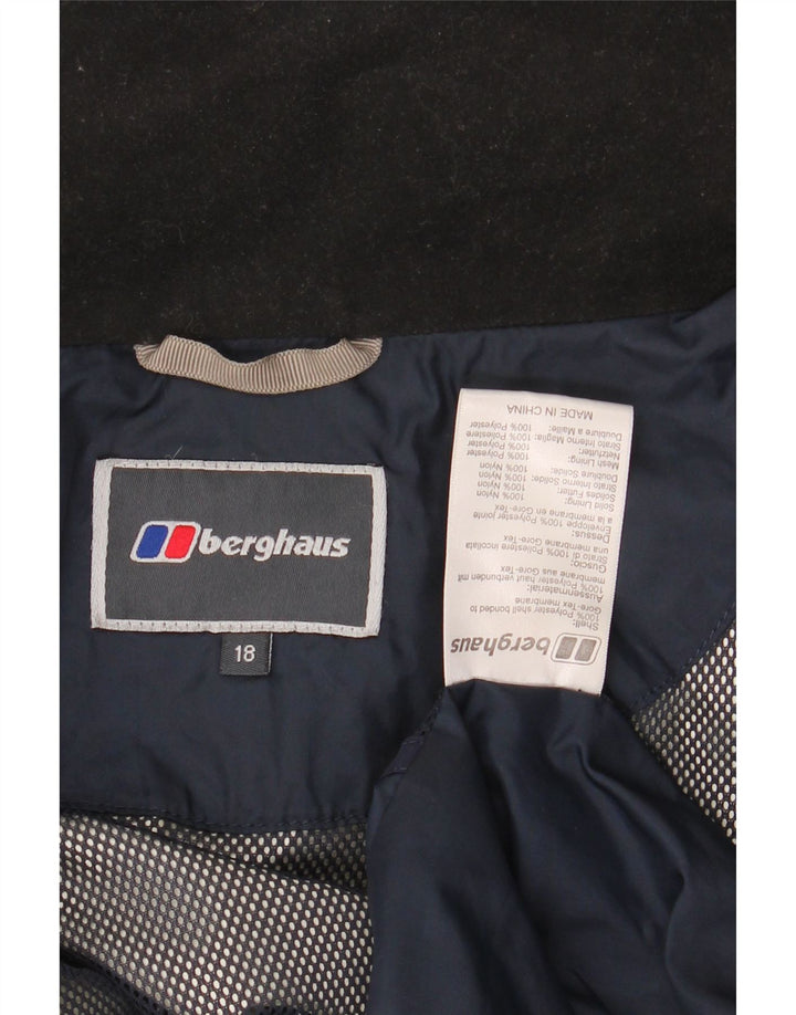 Berghaus Womens Hooded Rain Jacket UK 18 XL Blue
