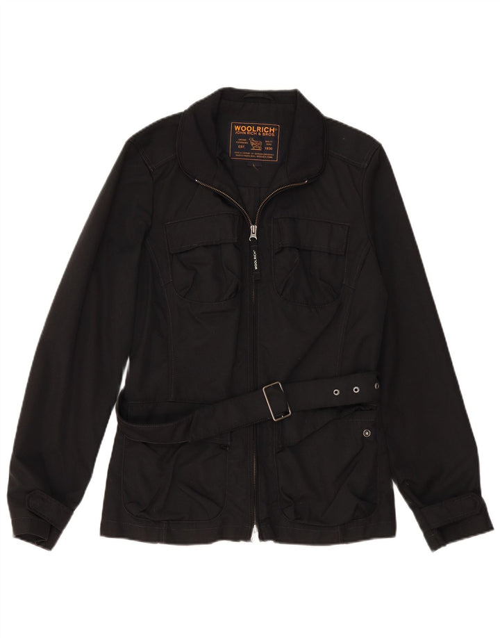 Woolrich Womens Utility Jacket UK 16 Large Black Nylon