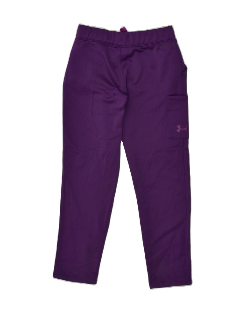 UNDER ARMOUR Girls Cargo Tracksuit Trousers 10-11 Years Purple Polyester | Vintage Under Armour | Thrift | Second-Hand Under Armour | Used Clothing | Messina Hembry 