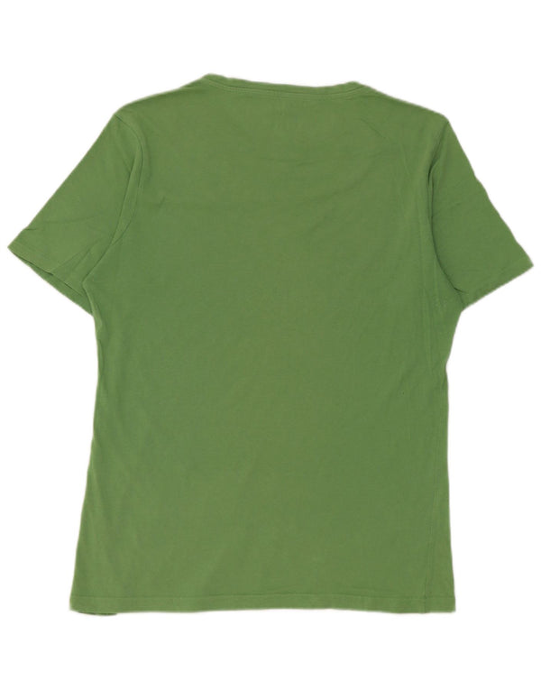 Gas Mens T-Shirt Top XL Green Striped Cotton