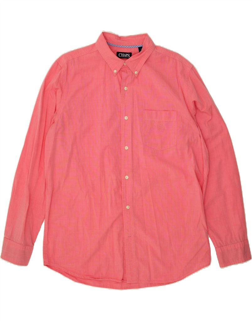 CHAPS Mens Shirt Large Pink Cotton Vintage Chaps and Second-Hand Chaps from Messina Hembry 