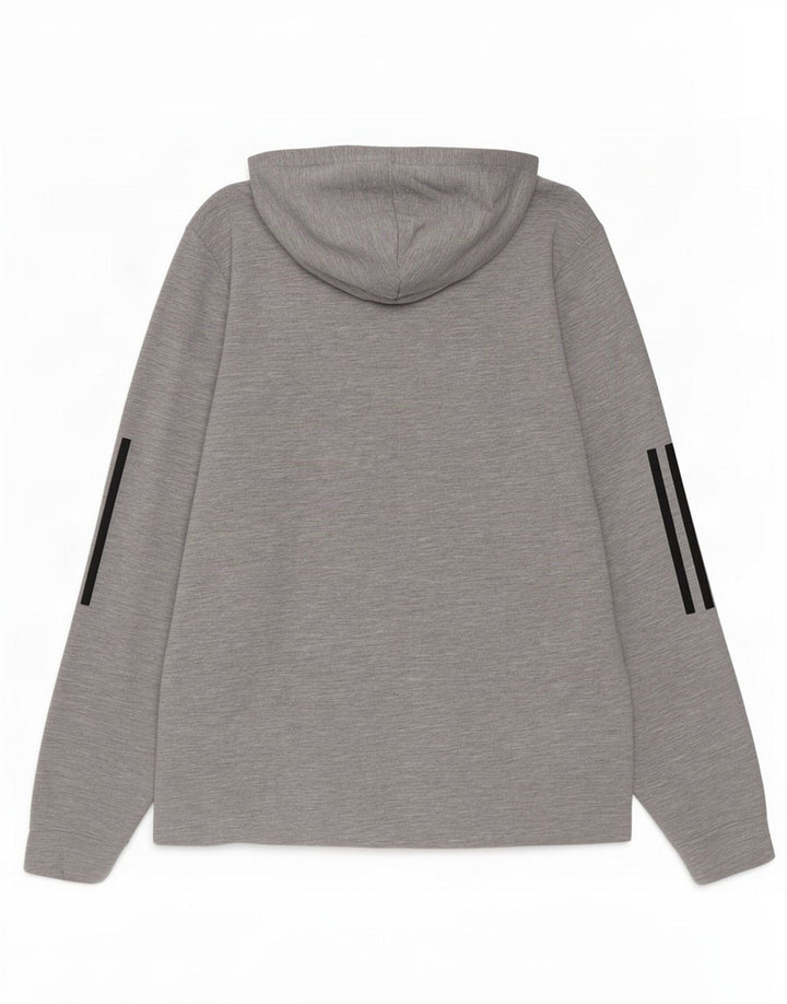 Adidas Mens Graphic Hoodie Jumper Small Grey Polyester