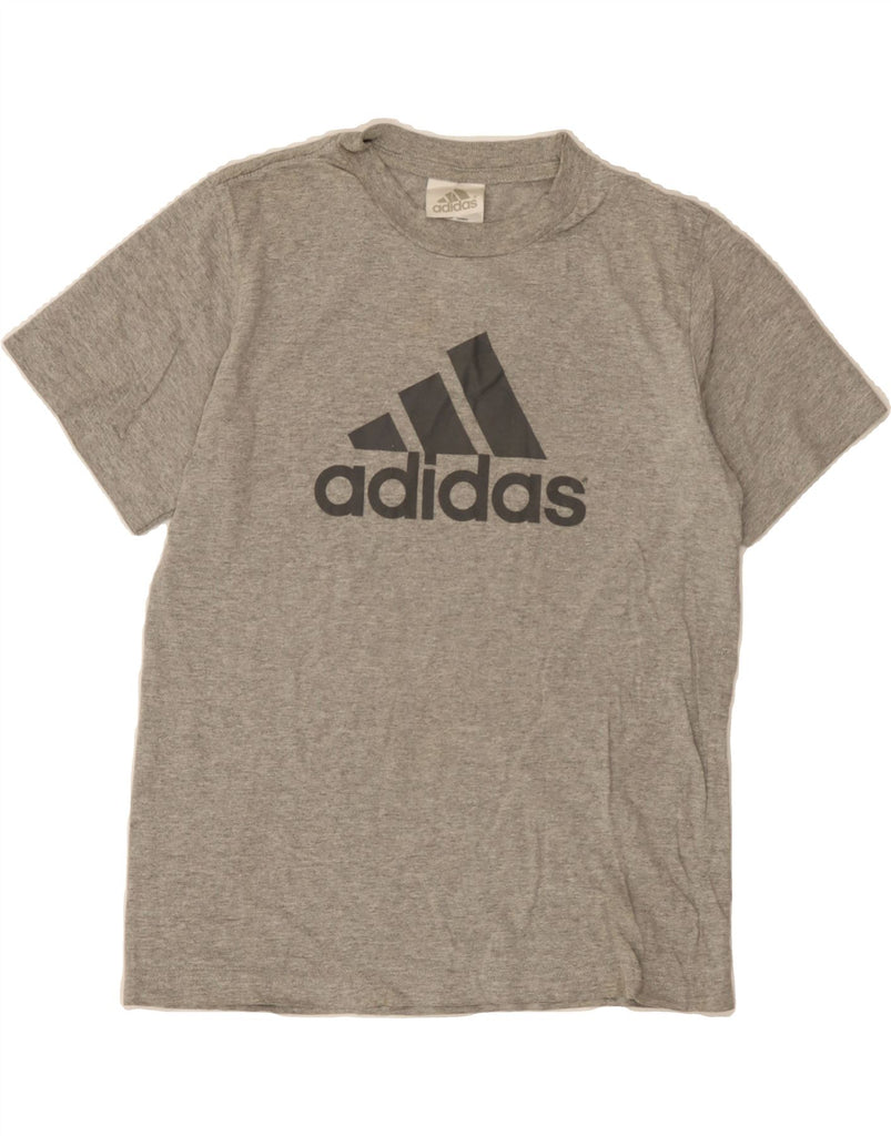 ADIDAS Boys Graphic T-Shirt Top 11-12 Years Medium Grey Cotton Vintage Adidas and Second-Hand Adidas from Messina Hembry 