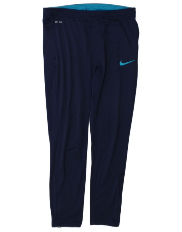 Nike Mens Dri Fit Tracksuit Trousers Medium  Navy Blue Polyester