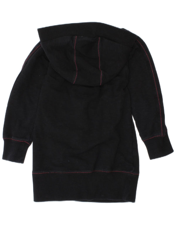 Dkny Girls Hooded Jumper Dress 3-4 Years Black Cotton
