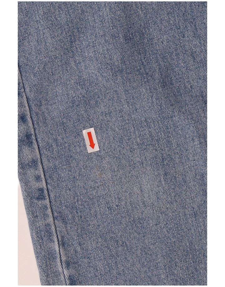 Armani Mens High Waist Straight Jeans W32 L29 Blue Cotton