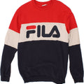 FILA Mens Graphic Sweatshirt Jumper Medium Multicoloured Colourblock