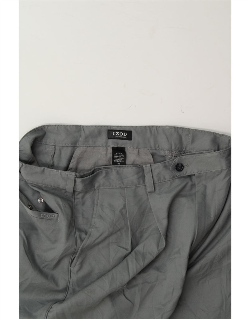 IZOD Mens Golf Classic Fit Pegged Chino Shorts W33 Medium Grey Polyester Vintage Izod and Second-Hand Izod from Messina Hembry 