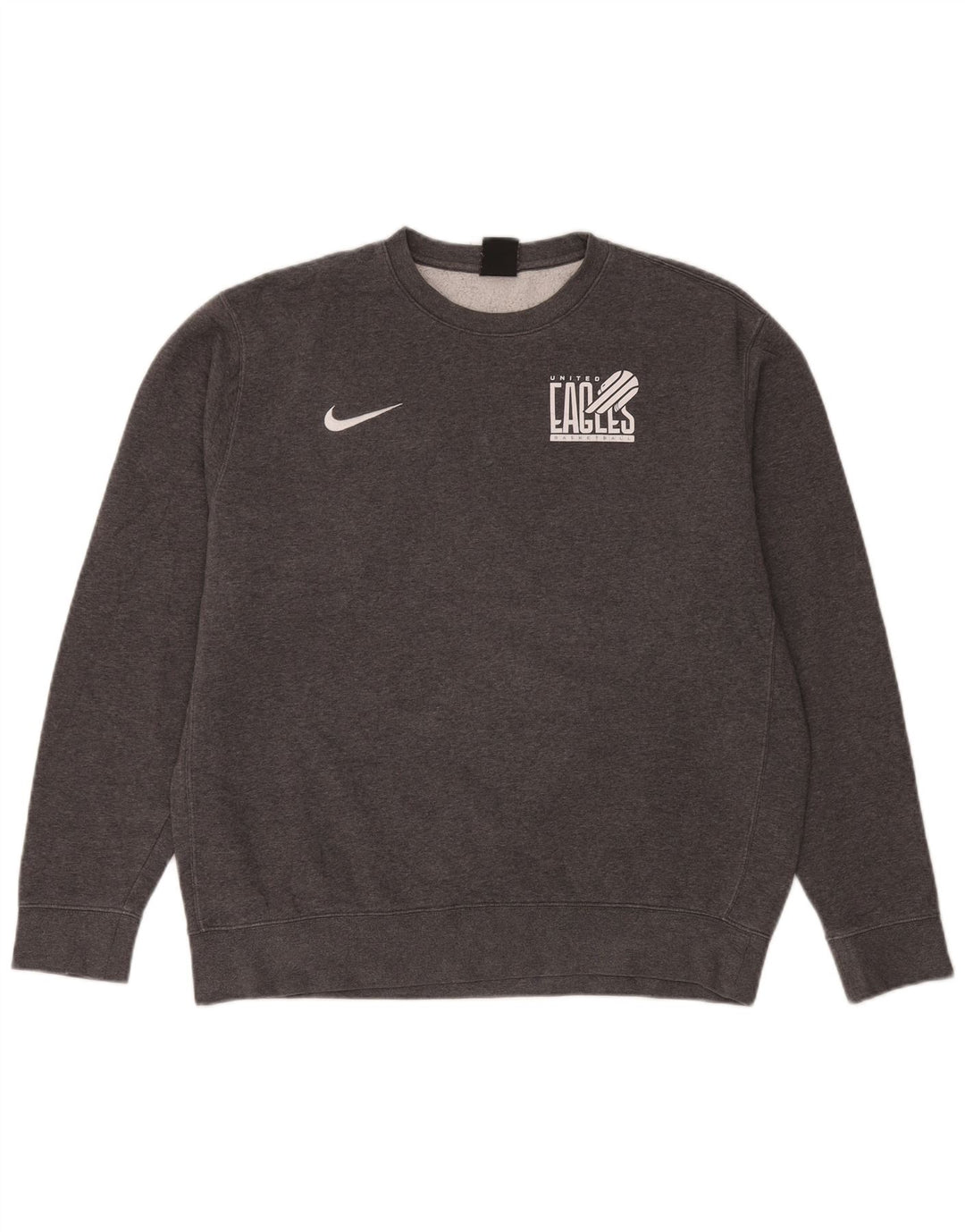 Nike Mens Eagles Graphic Sweatshirt Jumper Large Grey Cotton