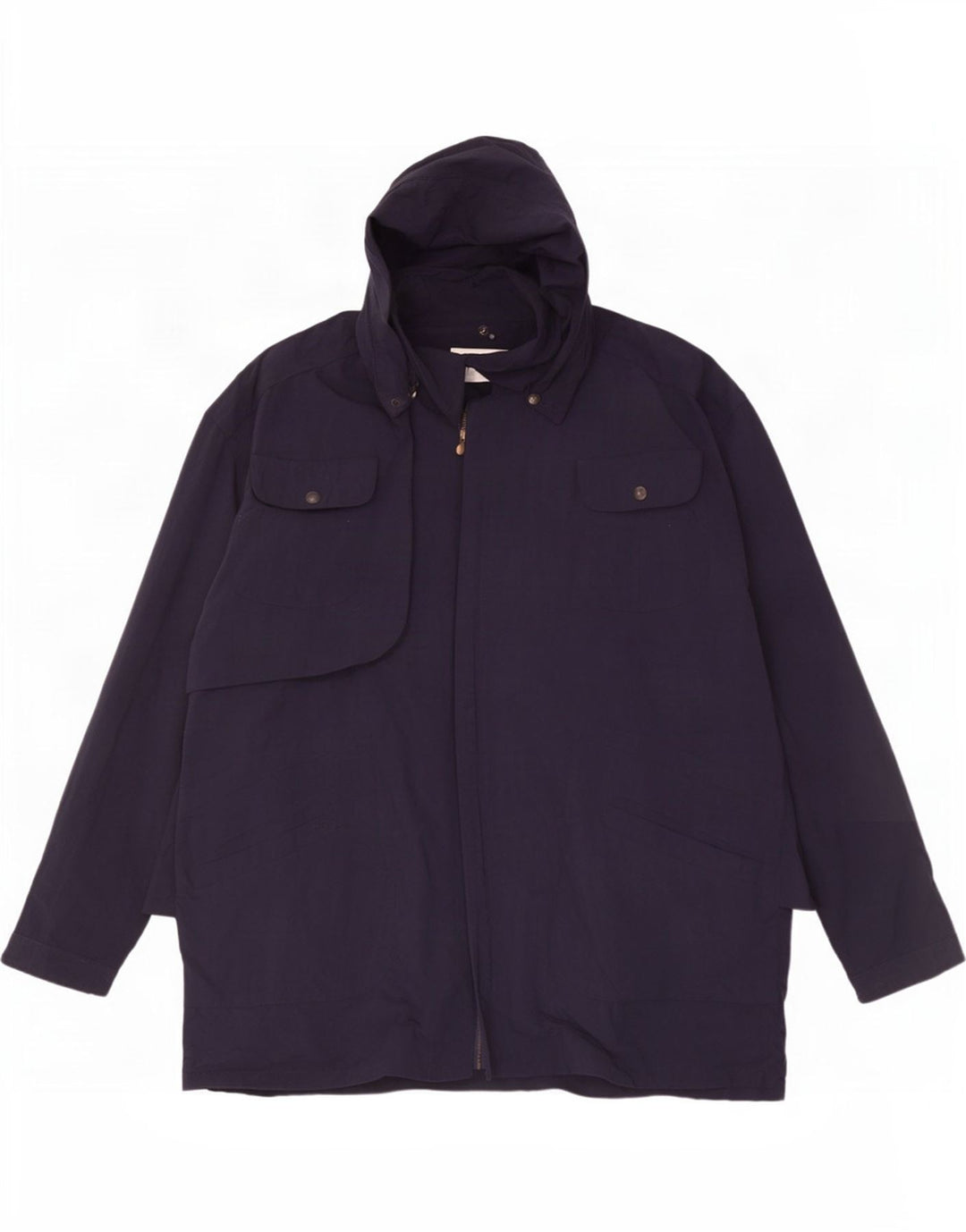 Trussardi Mens Hooded Utility Jacket UK 42 XL Navy Blue