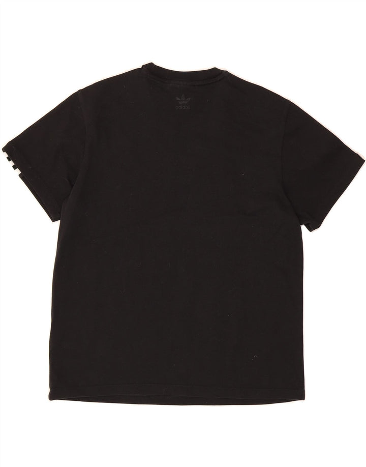 ADIDAS Womens Oversized T-Shirt Top UK 10 Small  Black Cotton Vintage Adidas and Second-Hand Adidas from Messina Hembry 