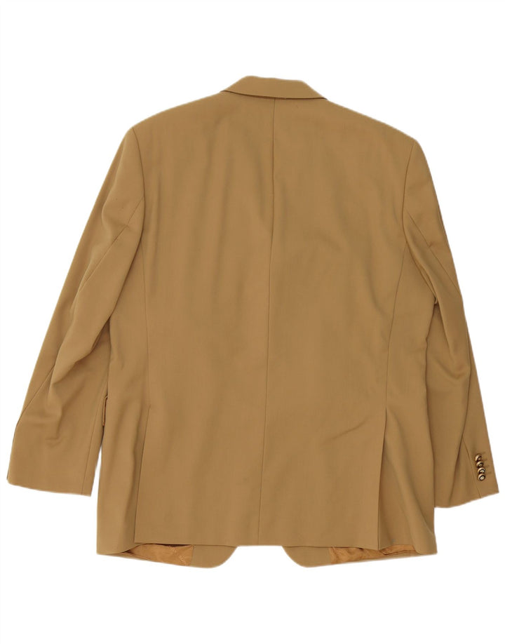 PIERRE CARDIN Mens 3 Button Blazer Jacket UK 40 Large Beige Virgin Wool