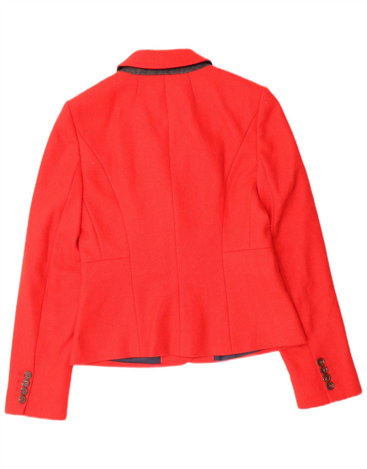 Hobbs Womens 2 Button Blazer Jacket UK 10 Small Red Wool
