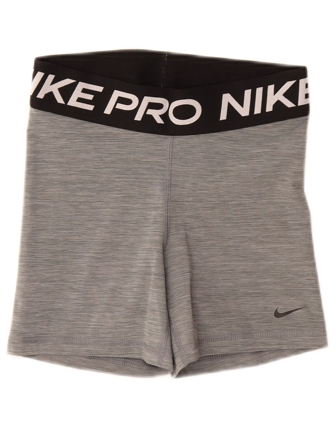 Nike Womens Dri Fit Graphic Sport Shorts UK 10 Small  Grey Flecked