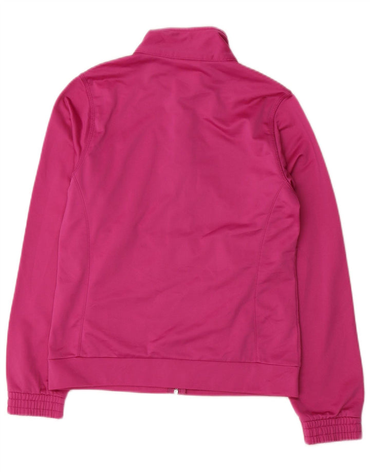 CHAMPION Girls Graphic Tracksuit Top Jacket 11-12 Years Large Pink