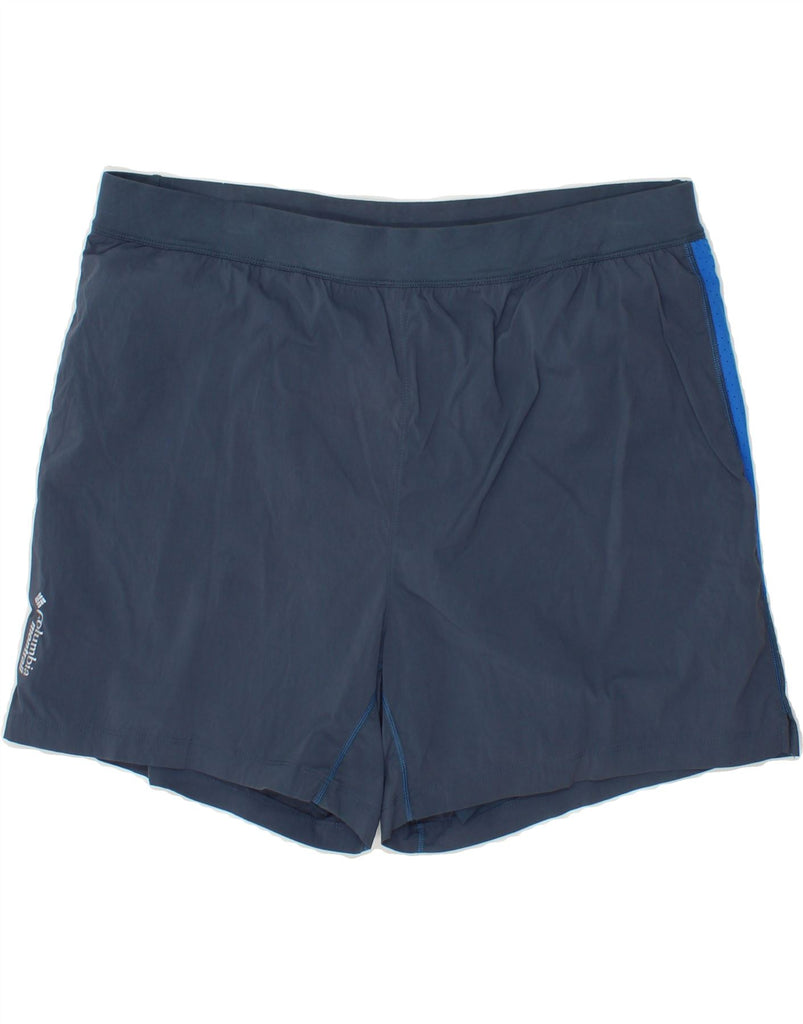 COLUMBIA Womens Omni-Wick Sport Shorts UK 18 XL  Navy Blue Colourblock Vintage Columbia and Second-Hand Columbia from Messina Hembry 