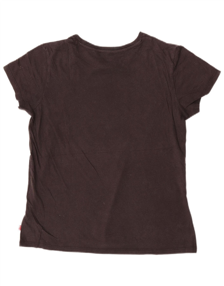 Levi's Womens Graphic T-Shirt Top UK 14 Medium Black