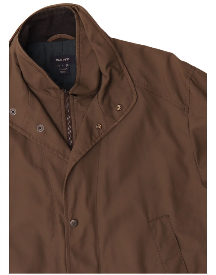 Gant Mens Utility Jacket UK 40 Large Brown Polyester
