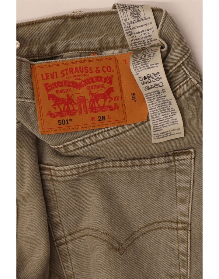 Levi's Mens 501 Denim Shorts W28 Small Khaki Cotton