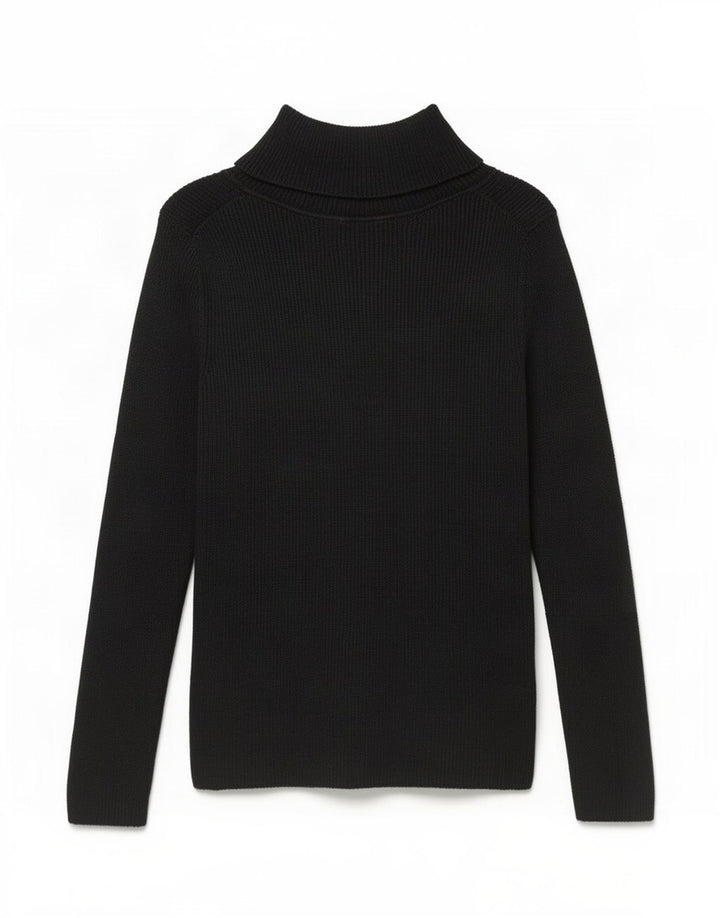 Gap Womens Roll Neck Jumper Sweater UK 12 Medium Black Cotton