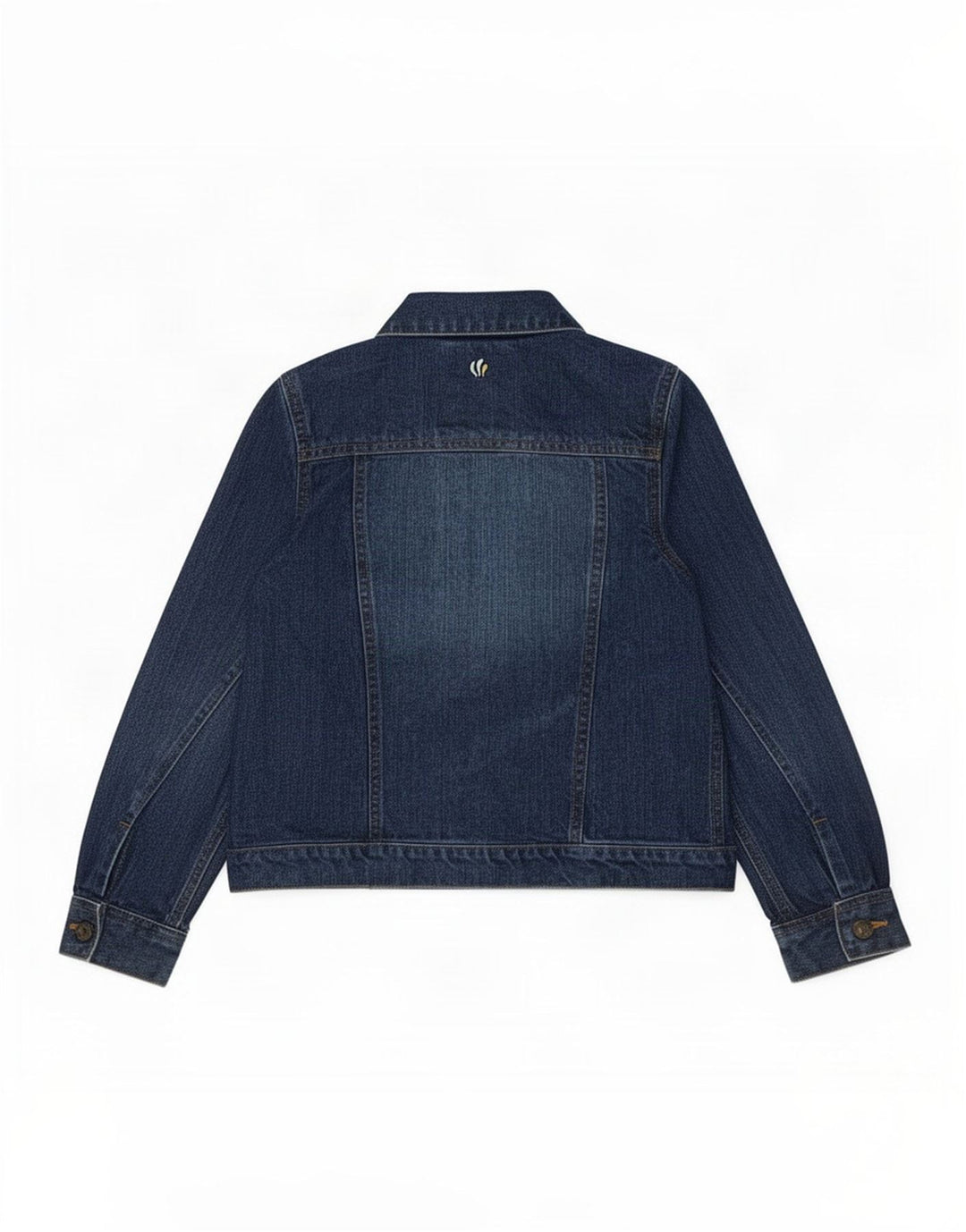 Fat Face Girls Denim Jacket 9-10 Years Blue Cotton Butterfly