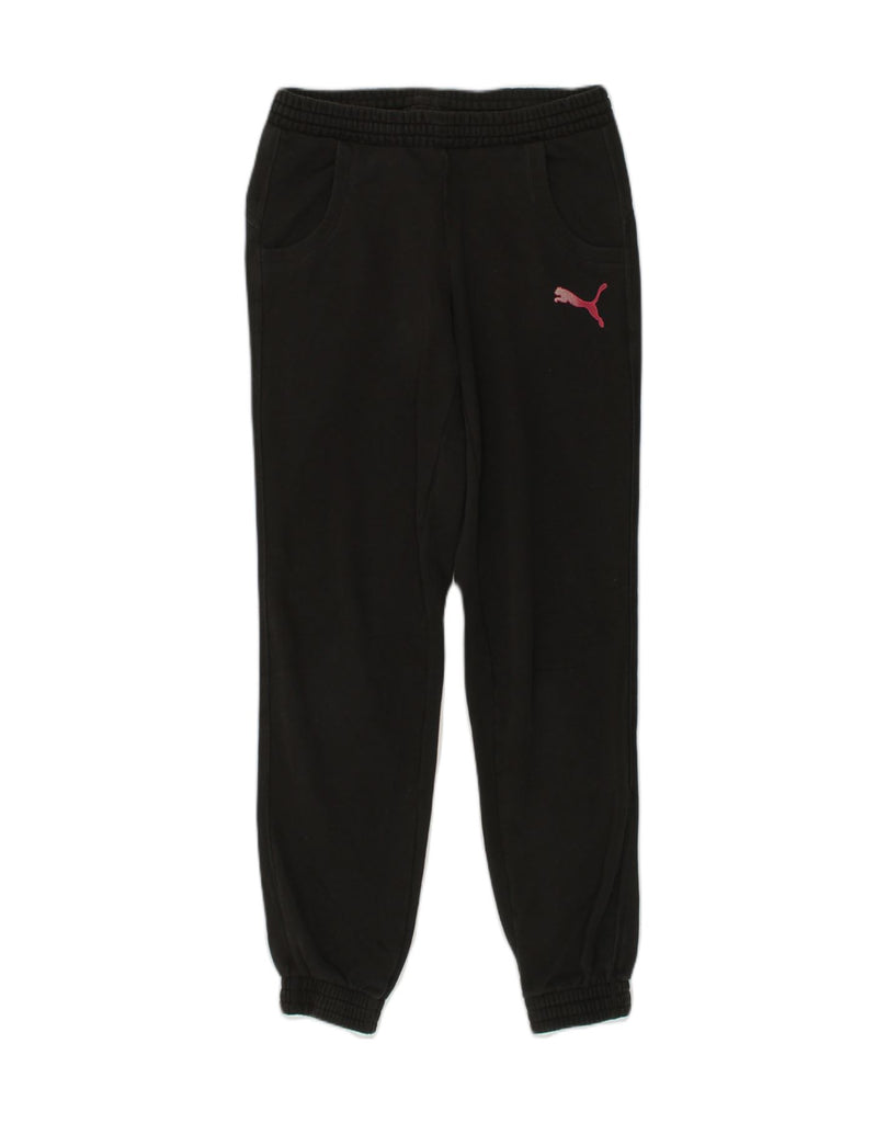 PUMA Girls Tracksuit Trousers 13-14 Years Black Cotton | Vintage Puma | Thrift | Second-Hand Puma | Used Clothing | Messina Hembry 