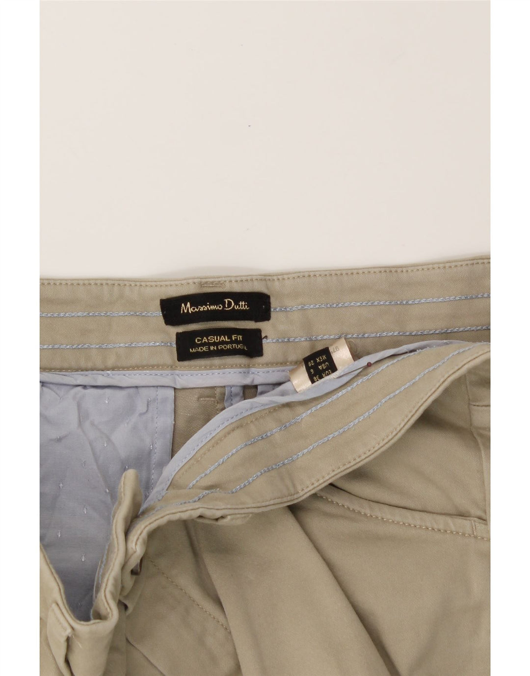 MASSIMO DUTTI Womens Classic Fit Cargo Trousers EU 38 Small W28 L30 Beige Vintage Massimo Dutti and Second-Hand Massimo Dutti from Messina Hembry 