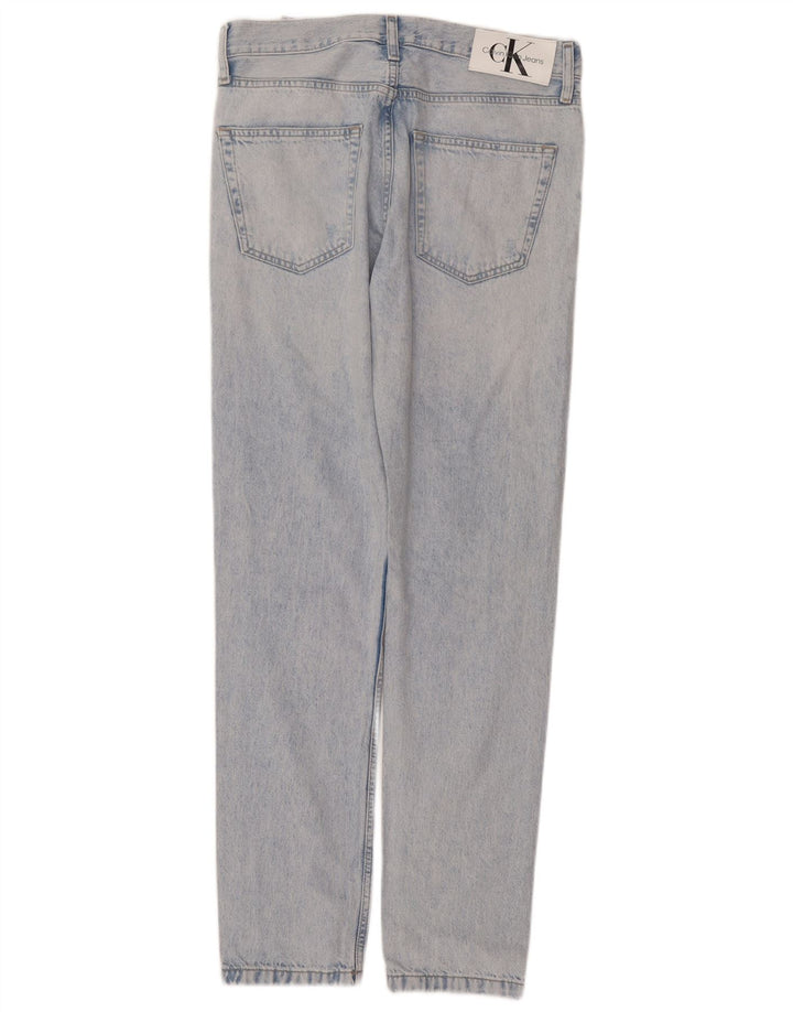 Calvin Klein Mens Distressed Slim Jeans W30 L33 Blue Cotton