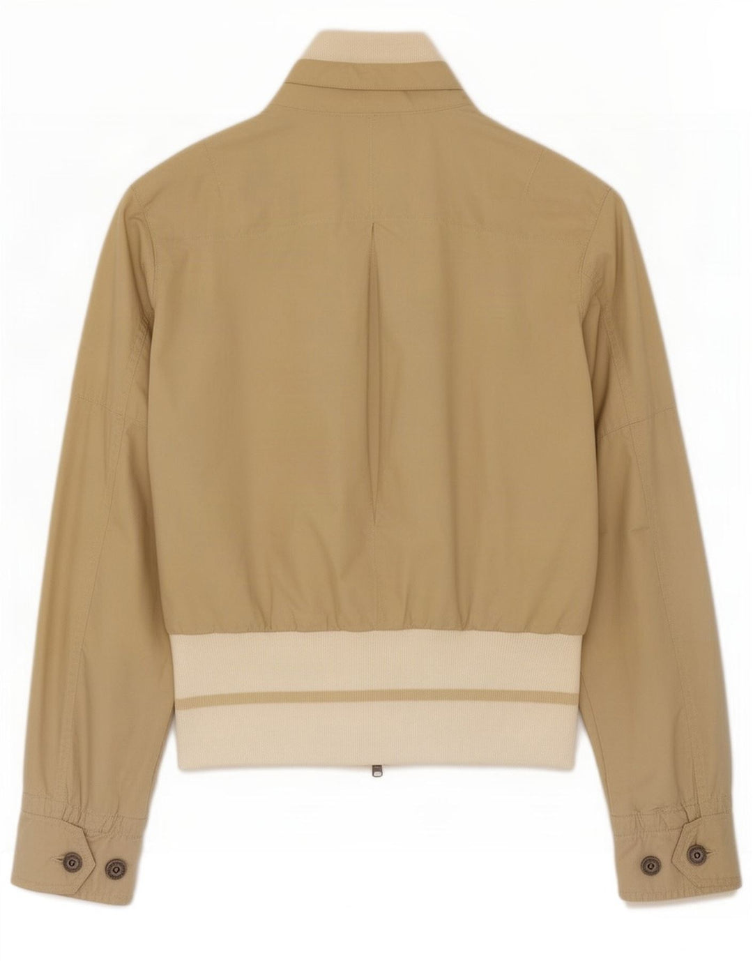 Woolrich Womens Bomber Jacket UK 10 Small Beige Colourblock Cotton