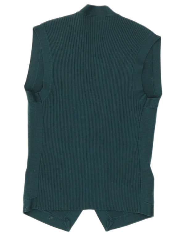 Penny Black Womens Knit Waistcoat UK 14 Medium Green New Wool